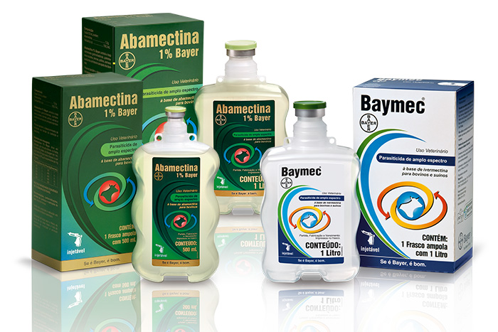 Baymec e Abamectina frascos 500 e 1 litro